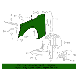 Hliníkový blatník - prava strana