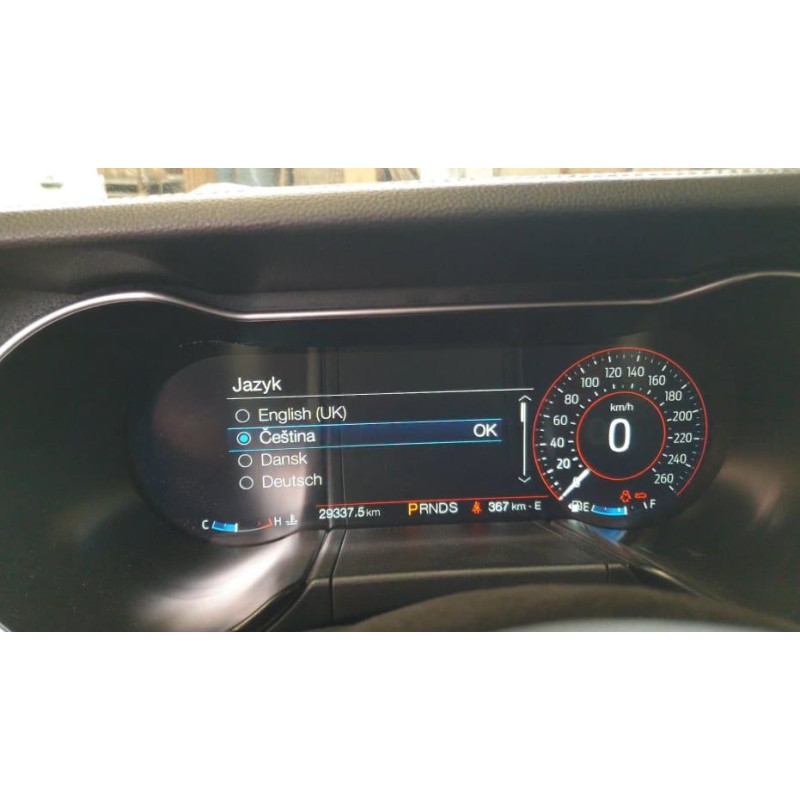 Čeština do panelu přístrojů - IPC pro Mustang 2016+