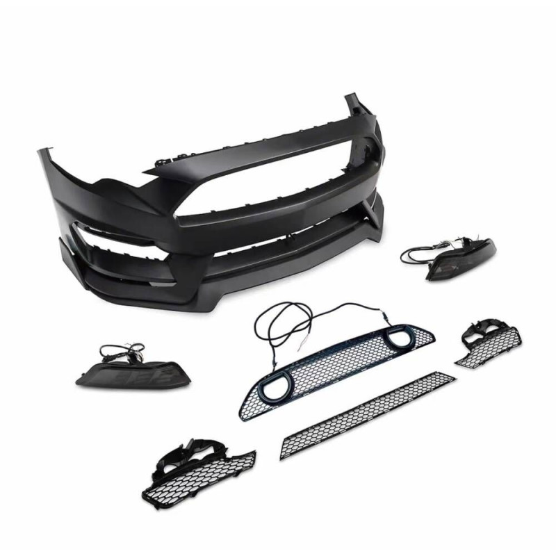 Přední nárazník ve stylu MACH1 + směrovky LED/DRL (MUSTANG 18-22 EcoBoost, GT)
