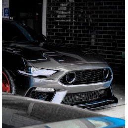 Přední nárazník ve stylu MACH1 + směrovky LED/DRL (MUSTANG 18-22 EcoBoost, GT)