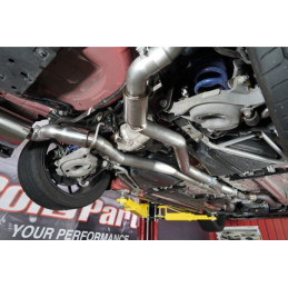 Výfukový systém Borla Cat-Back 3" S-Type se 4" leštěnými koncovkami bez továrního aktivního výfuku GT Fastback 2018-2023