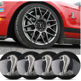 4ks 56mm 3D Cobra Snake Car Emblém Pneumatika Kola Středový kryt náboje