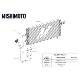MISHIMOTO chladič převodovky (Auto) Mustang 2015-2023