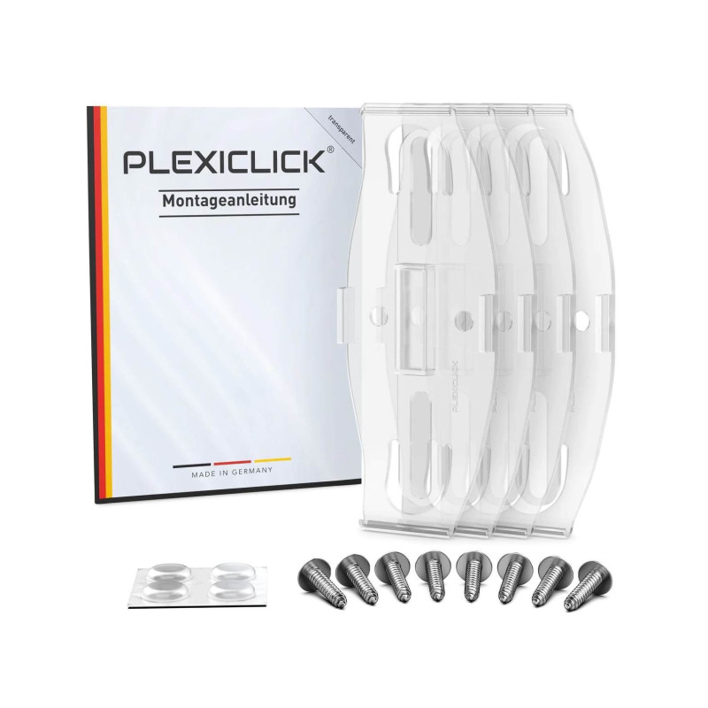 Průhledný držák SPZ Plexiclick V1 Transparent (110 mm)