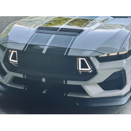 Horní mřížka s LED - styl DARKHORSE - černa leskla