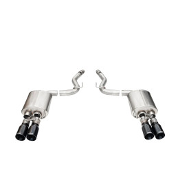Corsa 3.0" Sport Valved Axle Back Exhaust w/ Quad 4" Black PVD Straight Tips